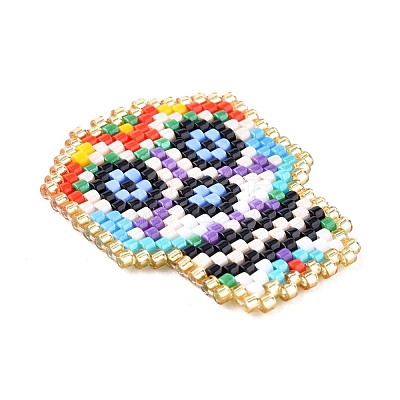 Handmade Seed Beads Pendants SEED-I012-50-1