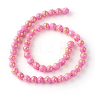 Natural Mashan Jade Beads Strands G-F670-A21-8mm-1