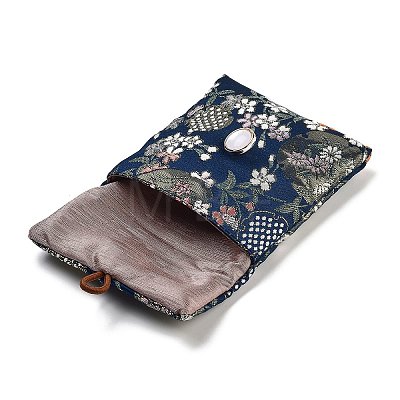 Flower Print Cloth Jewelry Storage Bags ABAG-A009-04C-1