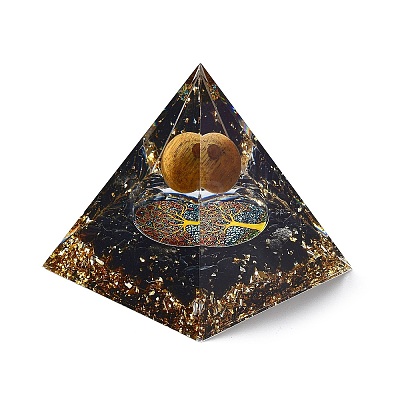 Orgonite Pyramid Resin Energy Generators DJEW-D013-01A-1