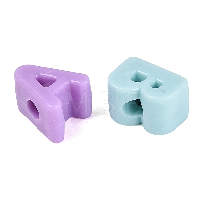 Opaque Plastic European Beads KY-Q010-04-1