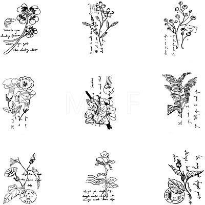 Wooden Stamps AJEW-NB0001-25-1