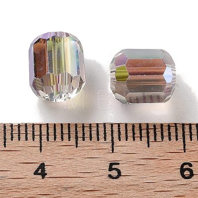 Electroplate Column Glass Beads EGLA-A043-02-HR01-1