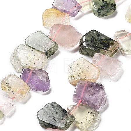 Natural Amethyst & Quartz Crystal & Rose Quartz & Prehnite & Citrine Beads Strands G-P528-K02-01-1