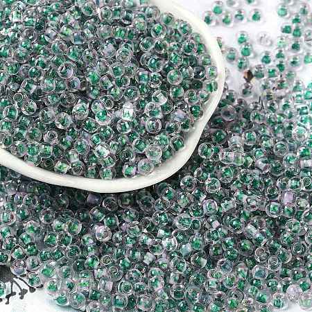 Transparent Inside Colours Glass Seed Beads X1-SEED-A032-04W-1