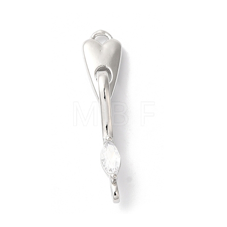 Brass S-Hook Clasps KK-C062-043P-1