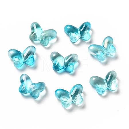 Transparent Baking Paint Glass Beads GLAA-F115-01F-1