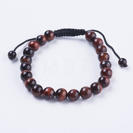Adjustable Nylon Cord Braided Bead Bracelets BJEW-F308-55I-1