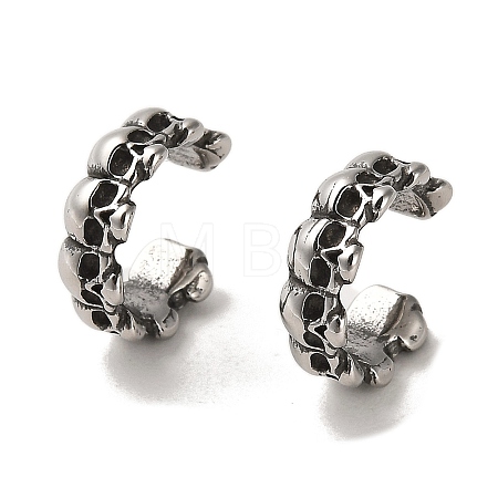 316 Surgical Stainless Steel Cuff Earrings EJEW-D096-01A-AS-1
