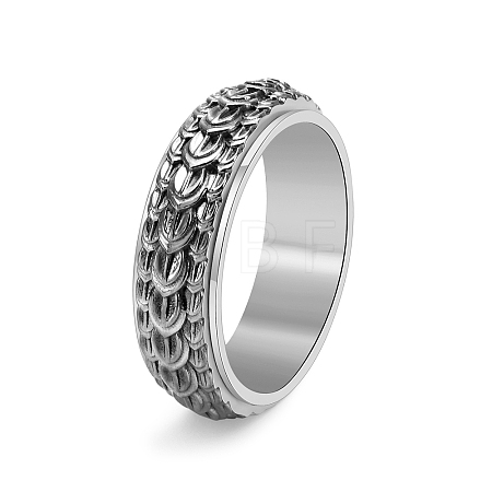 Rotatable Stainless Steel Finger Ring PW-WG50513-06-1