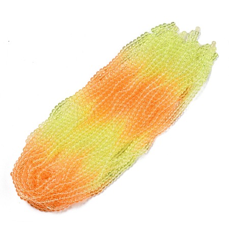 Baking Paint Transparent Glass Beads X-DGLA-M001-8mm-08-1
