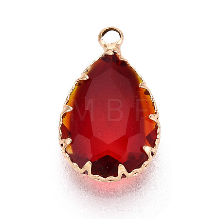 Transparent Glass Pendants KK-N283-02F-G-1