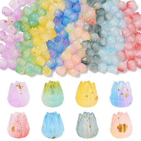 160Pcs 8 Colors Opaque Acrylic Beads OACR-FS0002-76-1