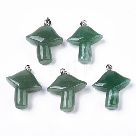 Natural Green Aventurine Pendants G-R480-02A-1