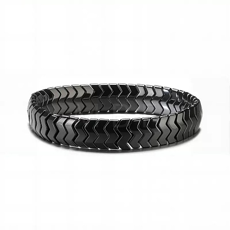 Synthetic Non-magnetic Hematite Beads Stretch Bracelets for Men PZ7053-6-1
