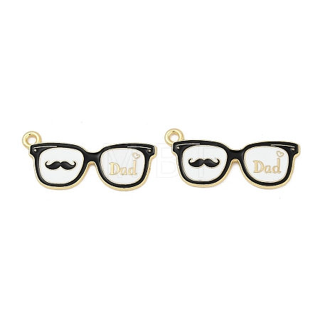 Father's Day Alloy Enamel Pendants ENAM-V001-03F-G-1