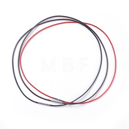Waxed Polyester Cord Necklace Making MAK-I011-05-A-1