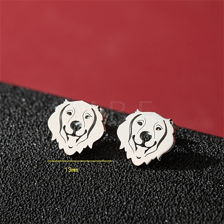 Non-Tarnish Stainless Steel Stud Earrings PW-WG88127-10-1