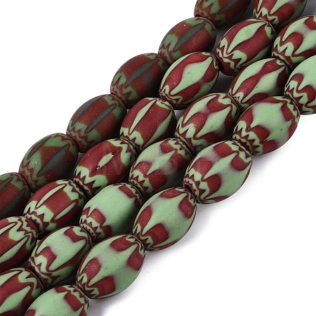Handmade Millefiori Glass Barrel Beads LA-N002-06E-1