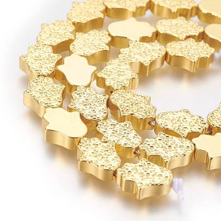 Grade AA Electroplated Non-magnetic Synthetic Hematite Beads Strands G-G780-01G-1