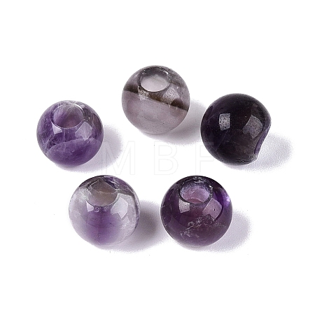 Natural Banded Amethyst European Beads G-Q607-03B-1