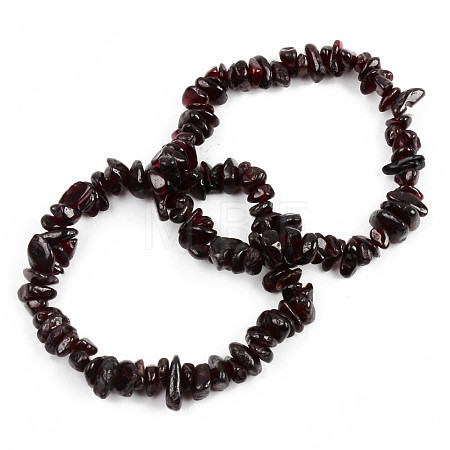 Unisex Chip Natural Quartz Crystal Beaded Stretch Bracelets BJEW-S143-32-1-1