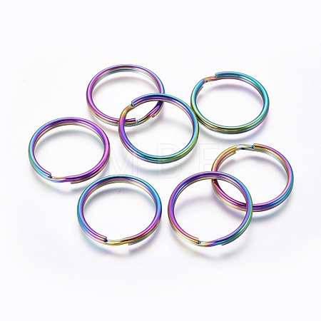 Ion Plating(IP) 304 Stainless Steel Split Key Rings STAS-G201-08B-M-1