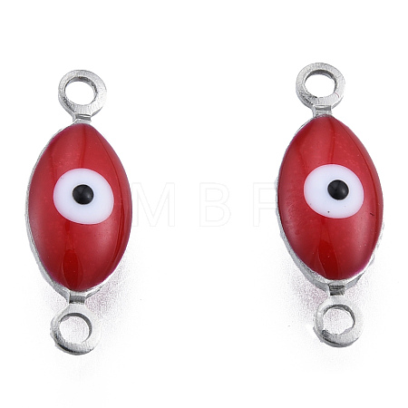 304 Stainless Steel Enamel Connector Charms STAS-N092-179B-1