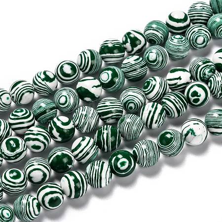 Synthetic Malachite Beads Strands G-A186-B-04-1