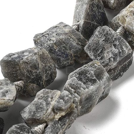 Raw Rough Natural Labradorite Beads Strands G-J388-A07-01-1