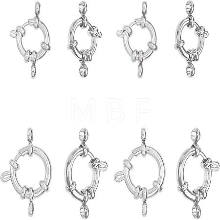 304 Stainless Steel Smooth Surface Spring Ring Clasps STAS-UN0001-02P-1