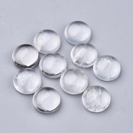Natural Quartz Crystal Cabochons X-G-P393-R50-12MM-A-1