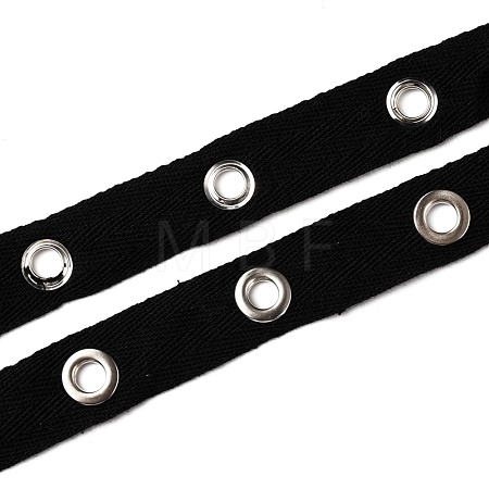 Cotton Ribbons with Eyelet Rings OCOR-WH0073-74-1