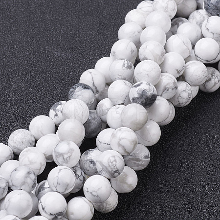 Natural Howlite Bead Strands G-G735-66-10mm-1