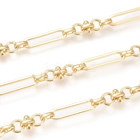 Brass Handmade Link Chains X-CHC-M019-06G-1