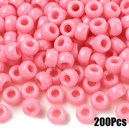 200Pcs Opaque Plastic Beads KY-YW0001-79G-1