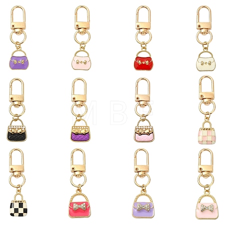 12Pcs Alloy Enamel Pendant Decorations HJEW-YW00397-1