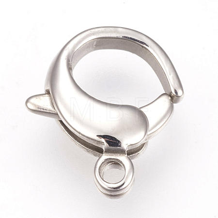 Tarnish Resistant 304 Stainless Steel Lobster Claw Clasps STAS-I082-16P-01-1