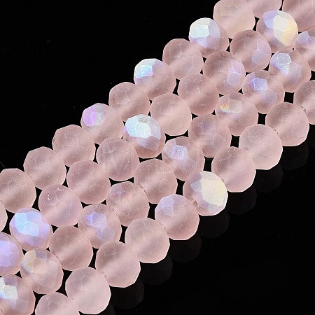 Transparent Glass Beads Strands X-EGLA-A044-T8mm-MB22-1