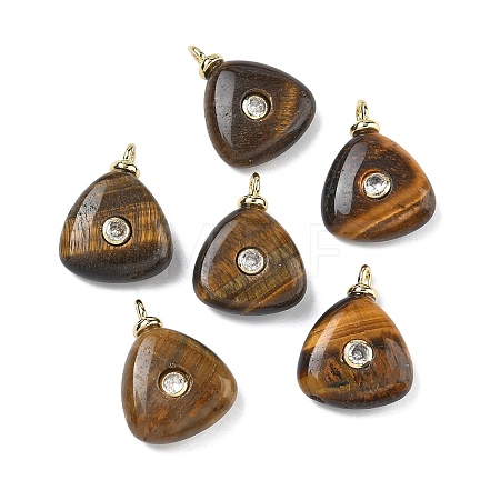 Natural Tiger Eye Pendants KK-C251-01C-04-1