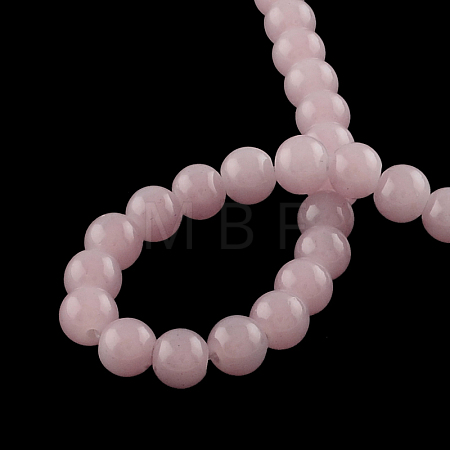 Imitation Jade Glass Beads Strands DGLA-S076-6mm-01-1
