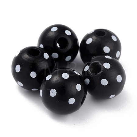 Dyed Natural Wooden Beads WOOD-O005-01D-1
