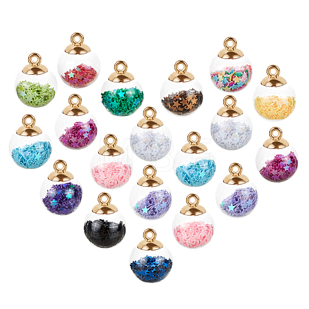 Glass Ball Pendants GLAA-PH0007-58-1