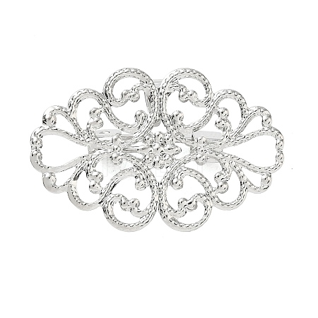 Flower Brass Lapel Pin Brooches for Clothes KK-CBA19A0-03P-1