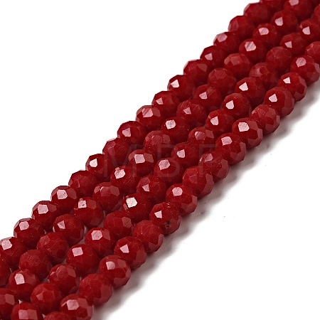 Imitation Jade Glass Bead Strands X-GLAA-F001-6x4mm-29-1