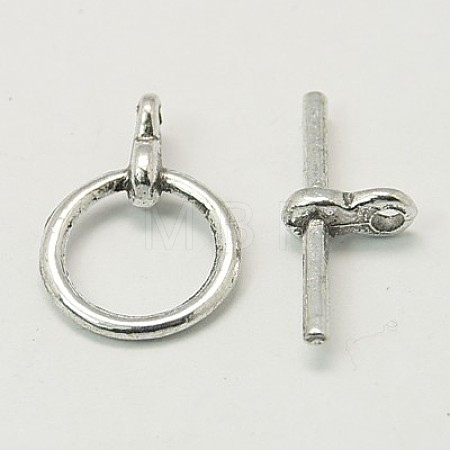 Tibetan Style Toggle Clasps TIBE-AB2035Y-NF-1
