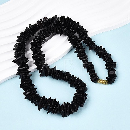 Natural Amber Nuggets Graduated Beaded Necklaces NJEW-T019-02-1