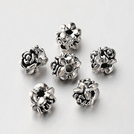 Tibetan Style Alloy Flower Beads TIBEB-O004-54-1
