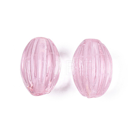 Handmade Ribbed Lampwork Beads LAMP-N042-01A-1