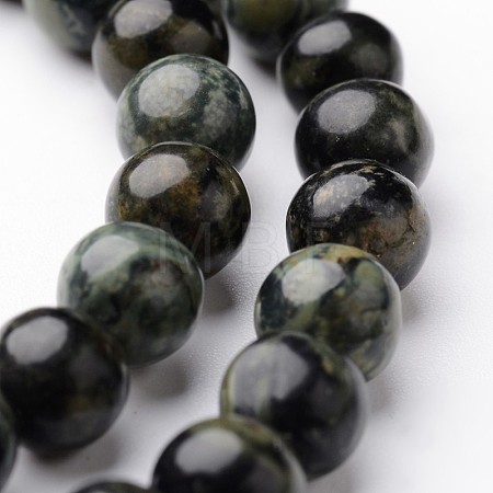 Round Natural Kambaba Jasper Bead Strands G-J346-29-6mm-1